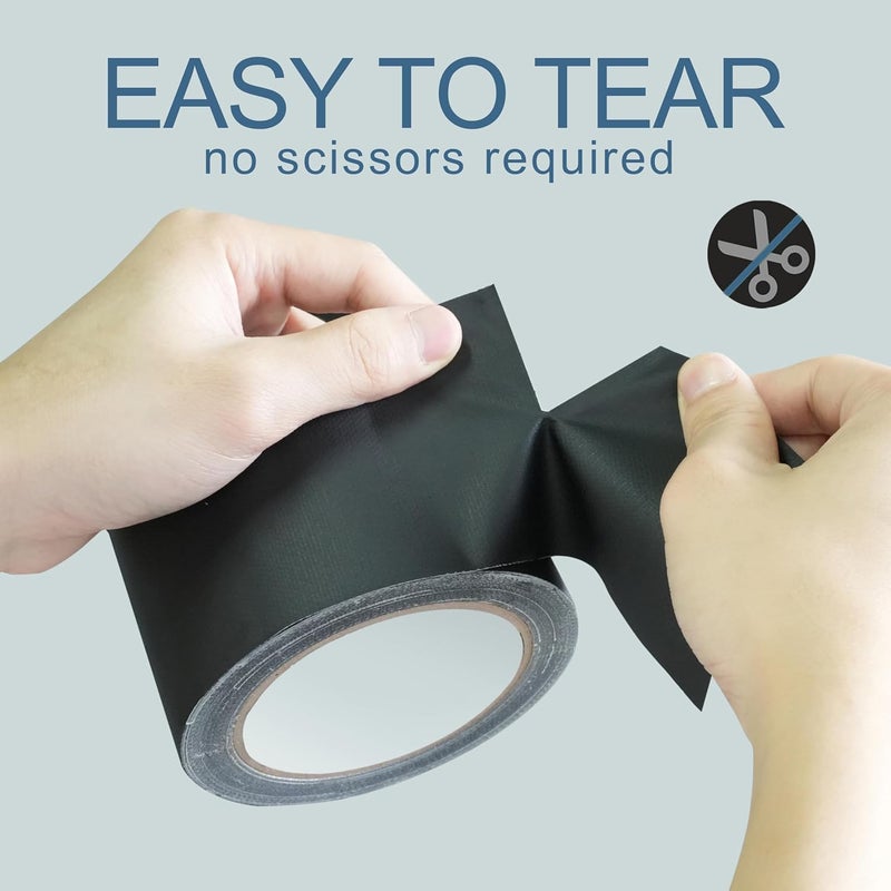 LLPT Gaffers Tape Professional Grade Black 3" x 16.5 Yards Matte Non Reflective Easy Tear Residue Free Heavy Duty Gaffing Tape for Cords Photography (PGT76BK) - Image 3